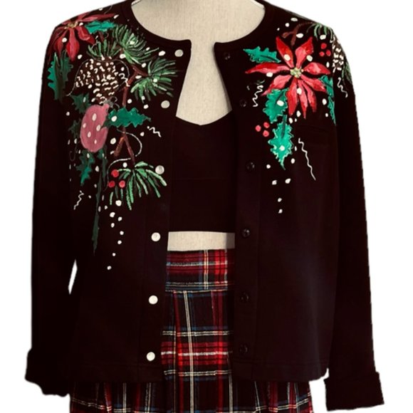 Vintage Red Tartan Plaid Midi Skirt Size 9/10 - Picture 10 of 11